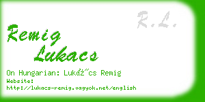 remig lukacs business card